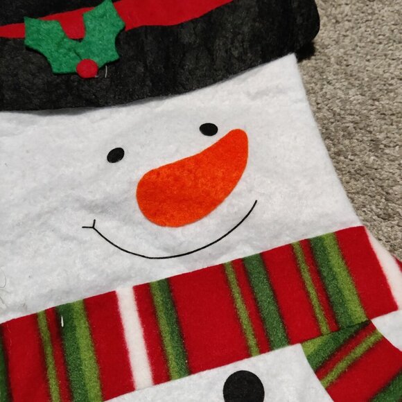 Snowman Christmas Stocking Kids Traditions Holidays Santa - Picture 3 of 6